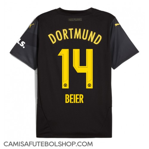 Camisa de time de futebol Borussia Dortmund Maximilian Beier #14 Replicas 2º Equipamento 2024-25 Manga Curta